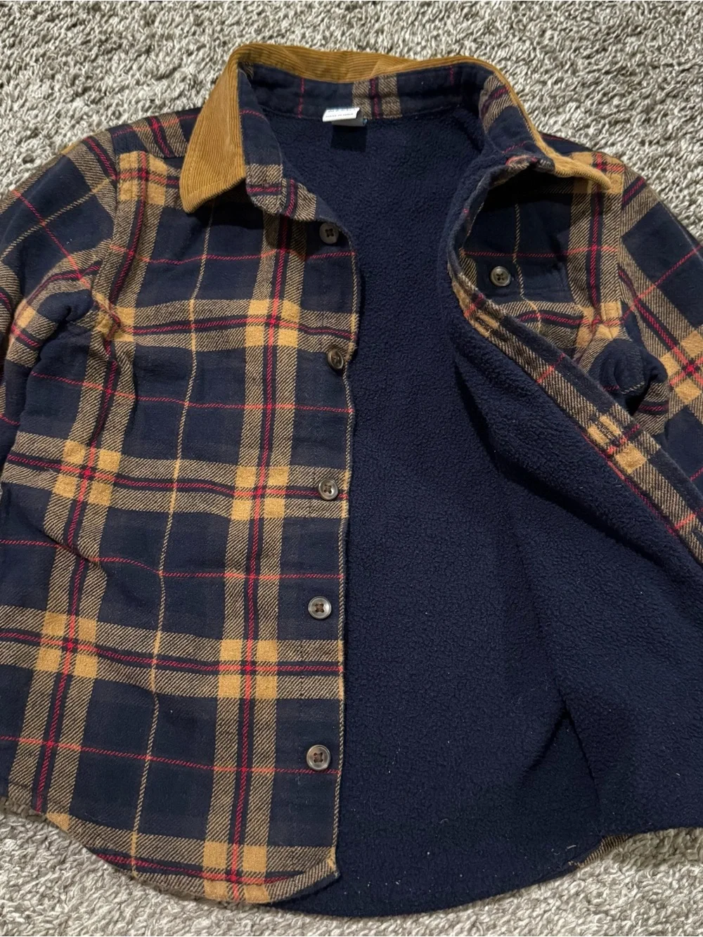 Old Navy Boys 5T Microfleece-Lined Pocket Flannel
